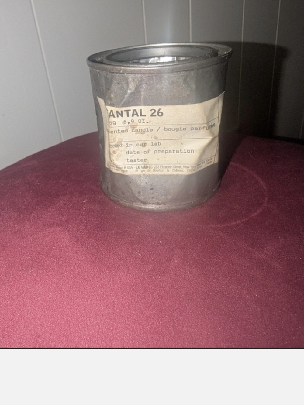 RARE: Le Labo Metal Candle Tin SANTAL 26